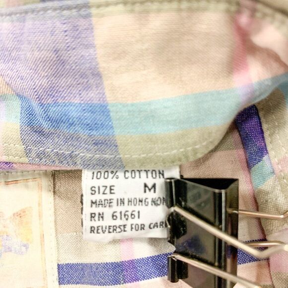 The North Face Shirt Mens Medium Green Plaid Brown Trout Outdoor Hiking Fishing - Picture 8 of 12